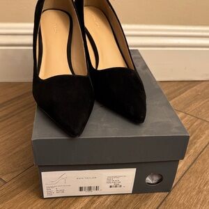 Ann Taylor Classic Black Suede Heels